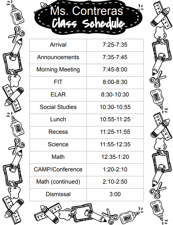 Class Schedule