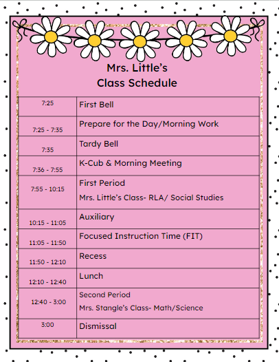 Class Schedule