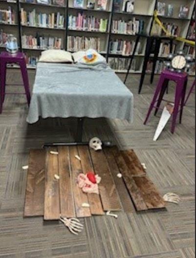 The student-investigators had to use their inferencing skills to uncover the symbolism and meaning in the crime scene!